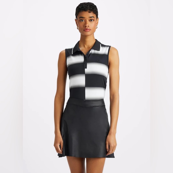 G/FORE Offset Gradient Stripe Sleeveless Top With Ribbed Collar NWT S, M, L - Picture 5 of 12